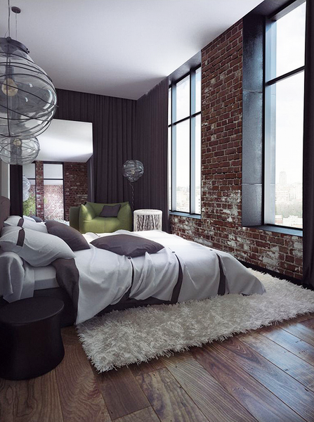 工业风 时尚 独特 品味 卧室图片来自一号家居网成都站在如翡翠般的气质阁楼的分享