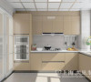 尚城国际现代装修三居室140平效果图案例——厨房效果图