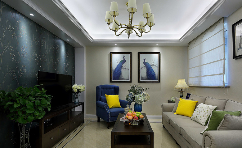 客厅图片来自家装大管家在简而不凡 90平美式温馨舒适空间的分享
