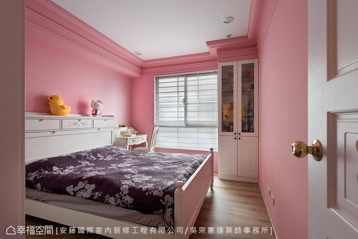 三居 乡村 简约 田园 卧室图片来自幸福空间在132平暖暖‧童话色彩城堡的分享
