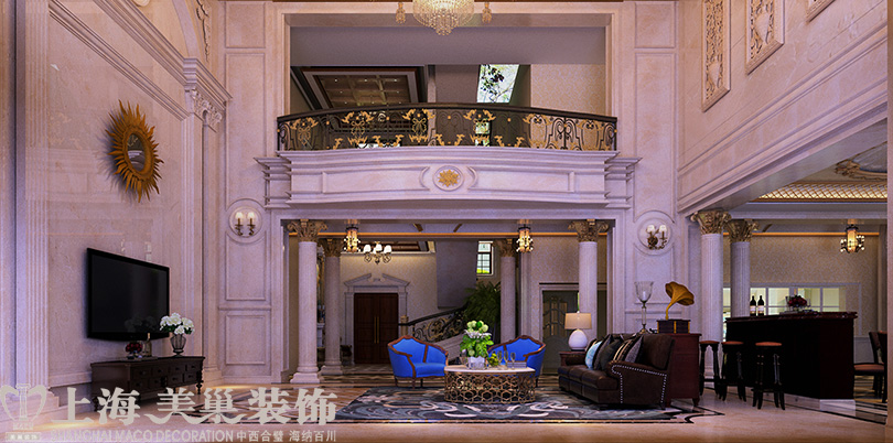 欧式 别墅 郑东新区 客厅图片来自河南美巢装饰在郑州680平方自建别墅简欧装修图的分享
