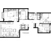 五里庄120平三居室中式风格设计图