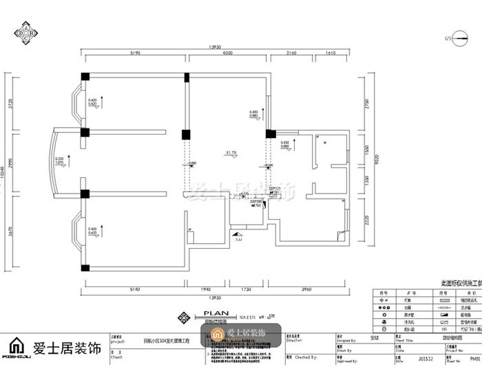 民航小区 东方原木风 爱士居装饰 户型图图片来自爱士居装饰谢天恩在民航小区的分享