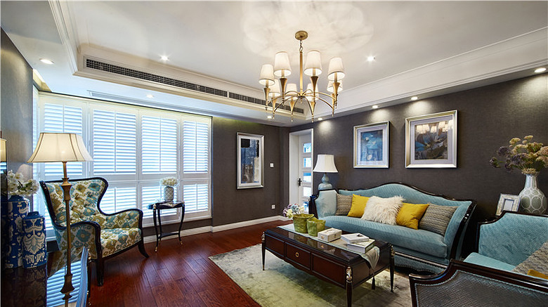 客厅图片来自家装大管家在奢侈贵气情调 168平美式休闲3居的分享