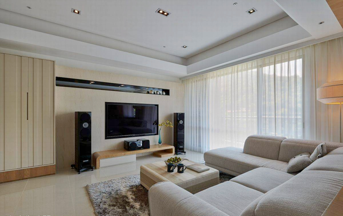 嘉年华装饰 蓝晶国际 三居室 106平 现代简约 客厅图片来自武汉嘉年华装饰在简约风格-我的舒适环保之家的分享