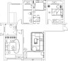 郑州西雅图120平现代三室两厅装修样板间案例——户型平面图