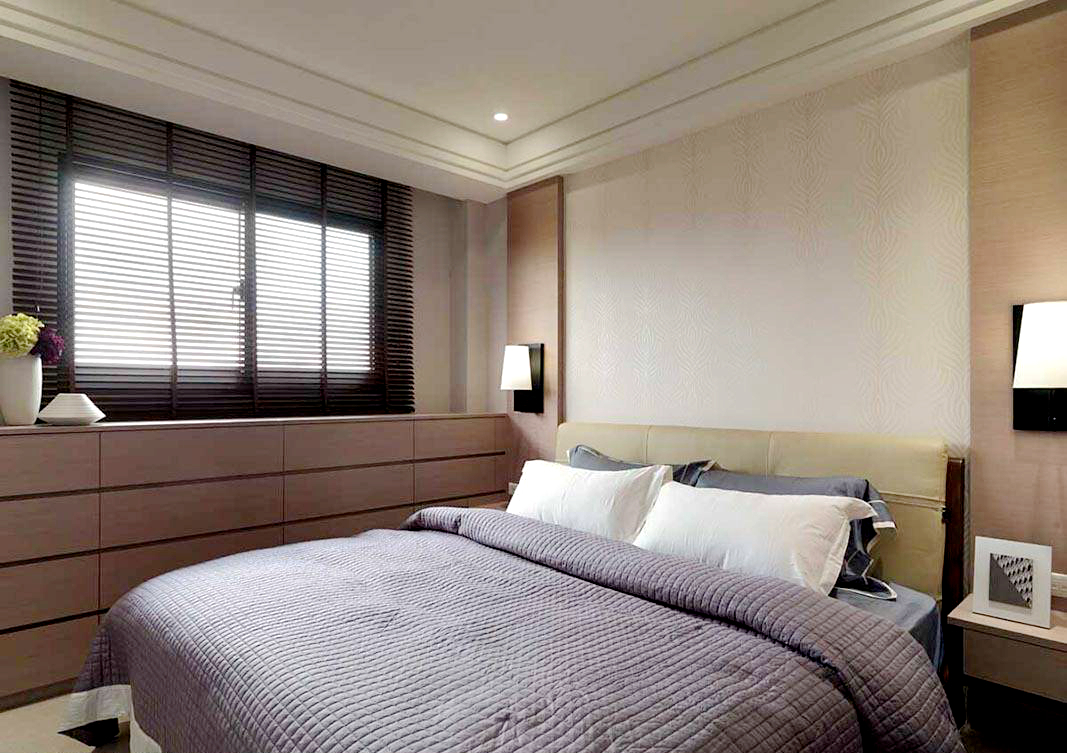 嘉年华装饰 蓝晶国际 三居室 106平 现代简约 卧室图片来自武汉嘉年华装饰在简约风格-我的舒适环保之家的分享