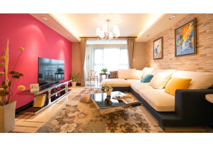 简约 现代 三居 舒适 客厅图片来自一号家居网成都站在合能橙中心的分享