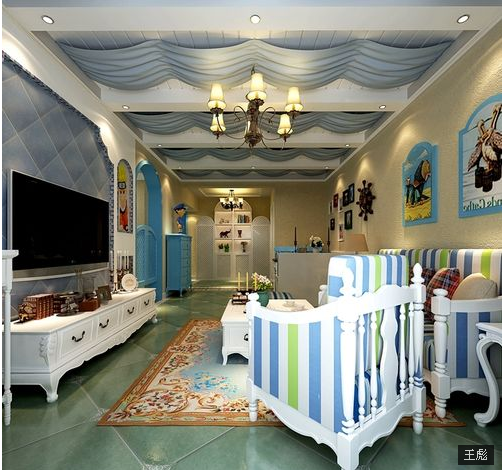 80后 客厅图片来自西安紫苹果装饰工程有限公司在山水领秀两居室的分享