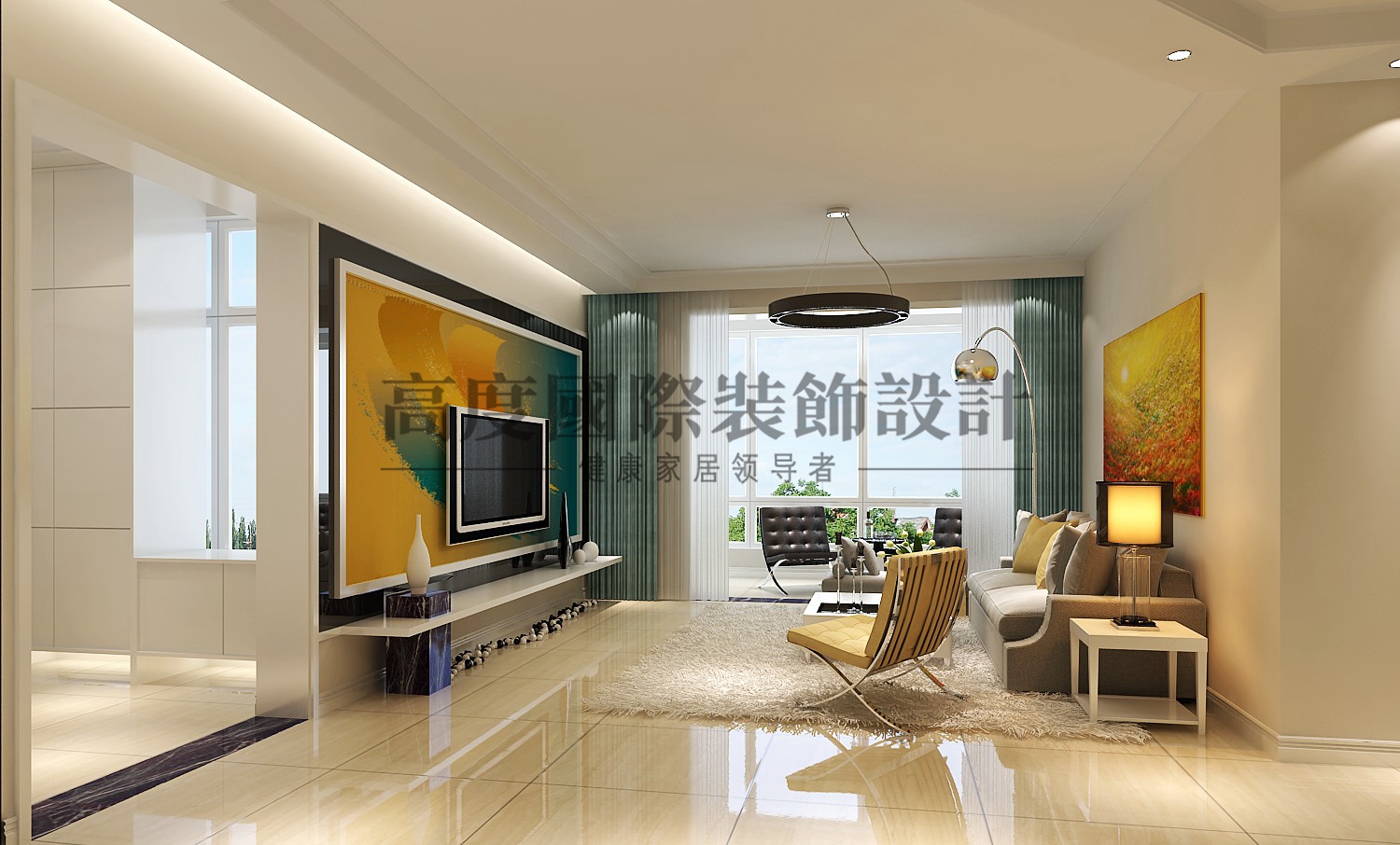 简约 三居 白领 客厅图片来自成都高度国际在【高清】汇锦城 138㎡ 简约风的分享