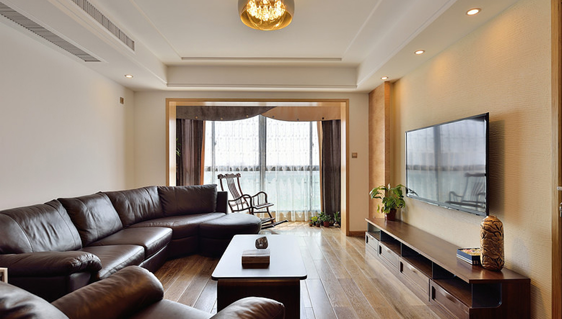 新中式 简单 实用 客厅图片来自二十四城装饰重庆分公司在北大资源燕南的分享