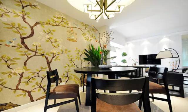 新中式风格 120平米新 新中式客厅 餐厅图片来自上海实创-装修设计效果图在120平米三室户型新中式风格的分享