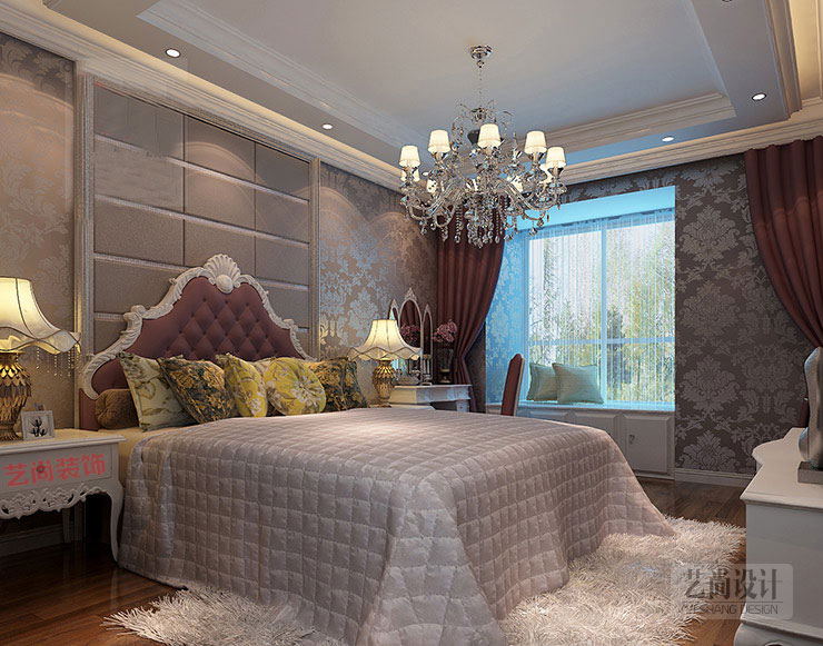 欧式 三居 白领 样板间 127平方 卧室图片来自艺尚设计在保利永威西溪花园装修的分享