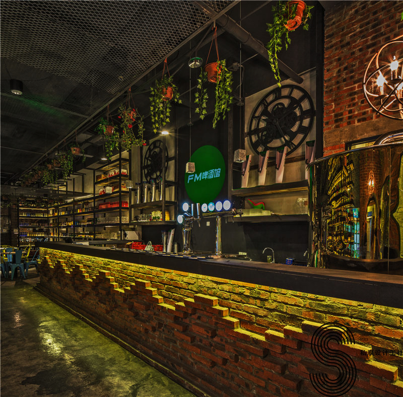 商铺设计 酒吧设计 其他图片来自成都私享设计工社在远山 • FM酒吧的分享