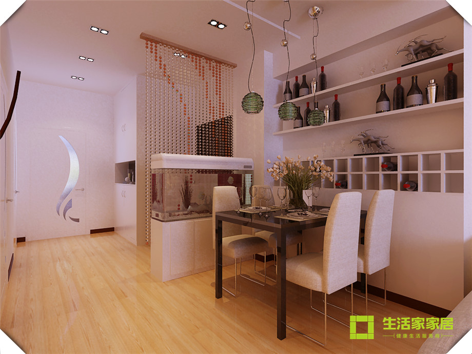 新中式 二居 白领 旧房改造 小资 收纳 餐厅图片来自天津生活家健康整体家装在北宁湾新中式效果的分享