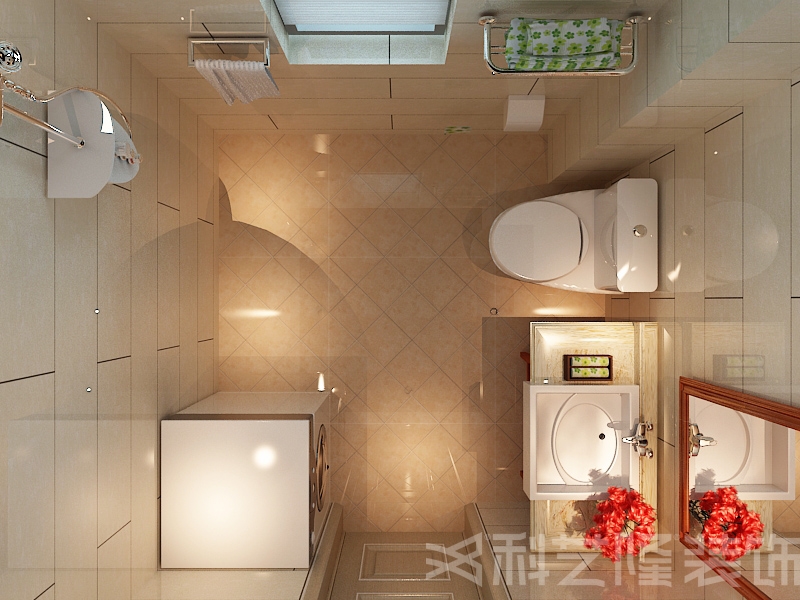 卫生间图片来自天津科艺隆装饰在宸欣家园-100㎡-欧式田园风格的分享