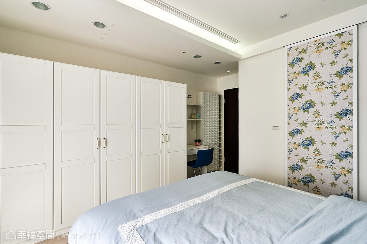 三居 北欧 欧式 简约 收纳 小资 卧室图片来自幸福空间在112平清新漾彩 北欧风的平价时尚的分享