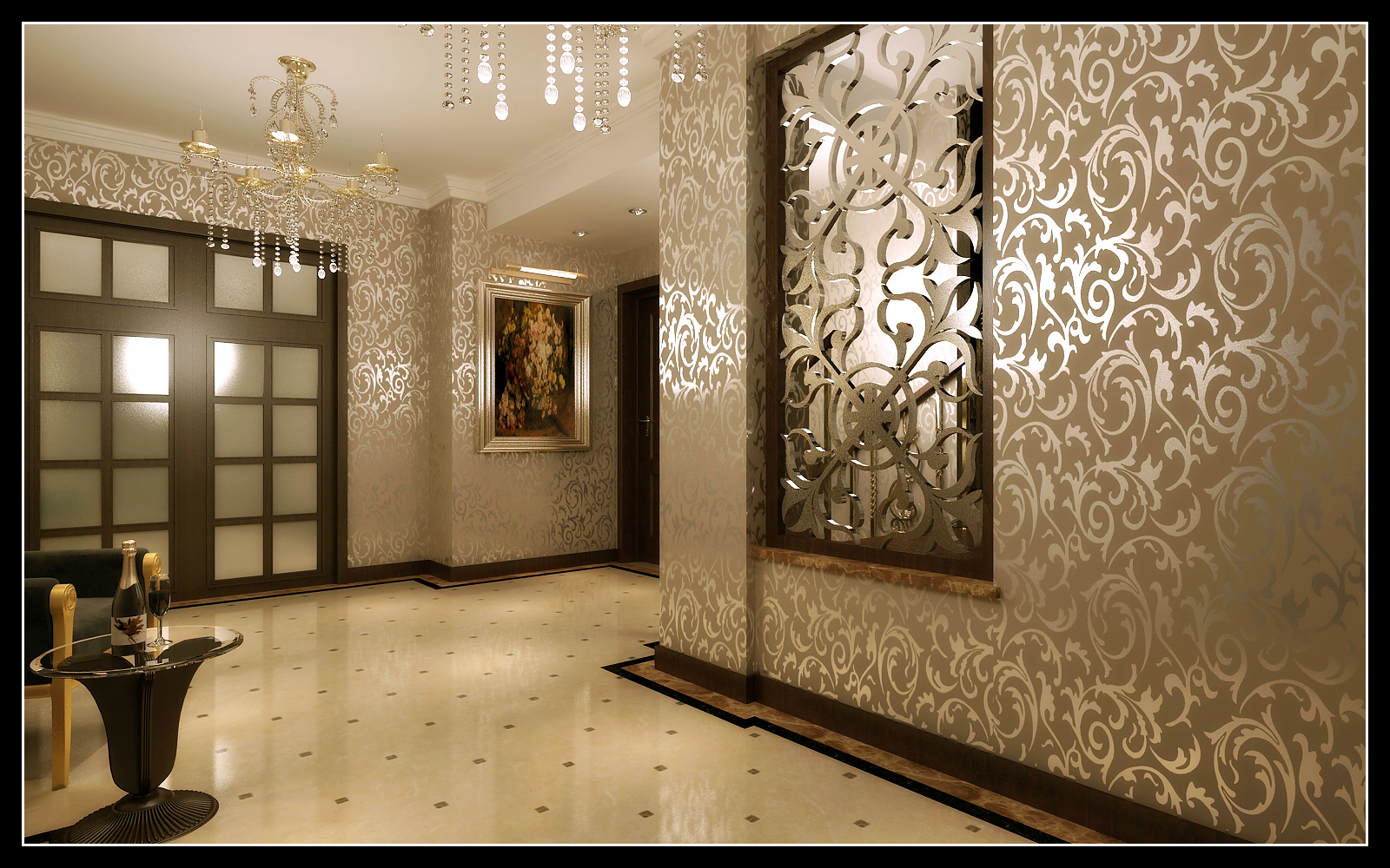 欧式 四居 凯旋门 客厅图片来自百家设计小刘在凯旋门164平简欧风格的分享