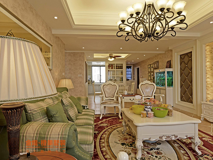 三居 客厅图片来自金煌装饰有限公司在古典而简约的欧式田园风格的分享