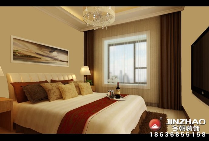 简约 卧室图片来自装家美在坤泽十里城124平米现代简约风的分享