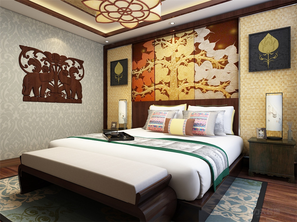 中式 卧室图片来自阳光力天装饰梦想家更爱家在中式 中冶贤德公馆D1户型120㎡的分享