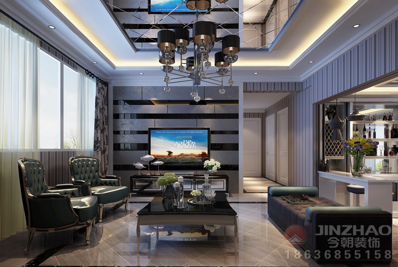 客厅图片来自装家美在凤凰新城146平米欧式风的分享