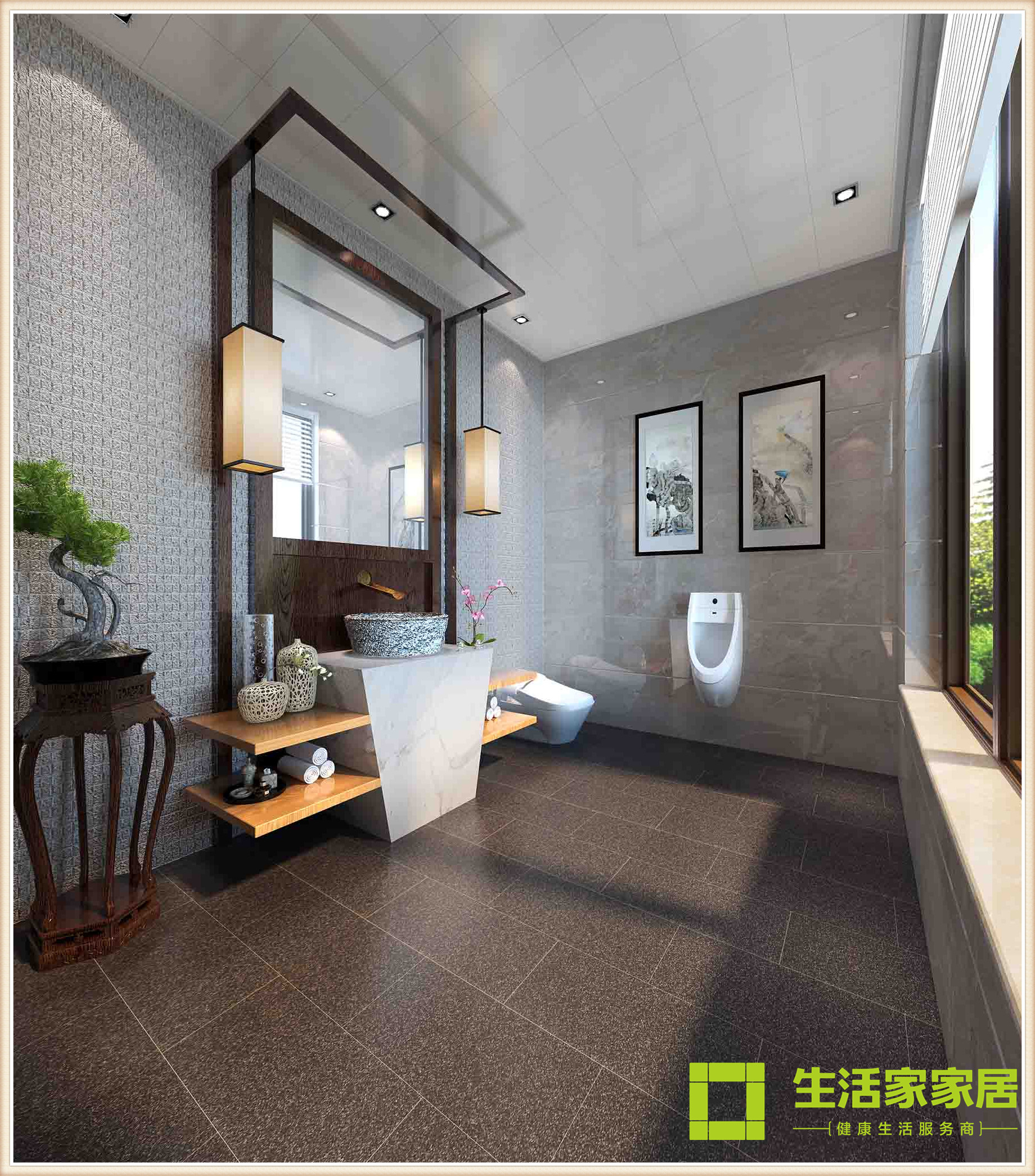 卫生间图片来自天津生活家健康整体家装在京基领墅经典、奢华新中式风格的分享