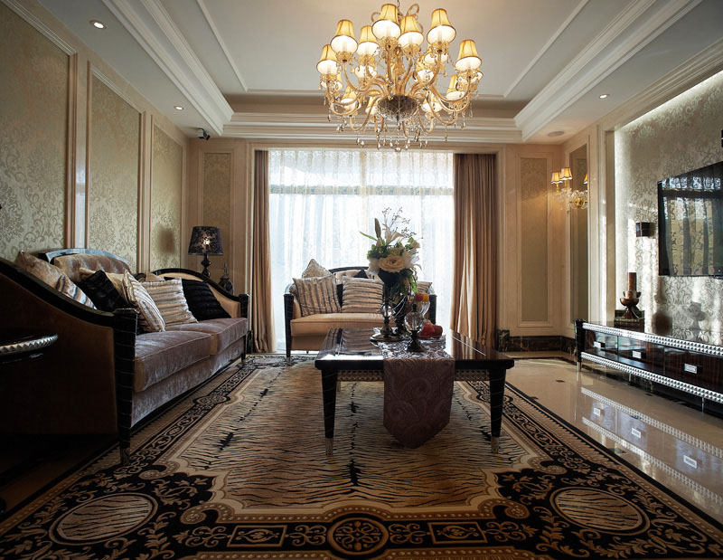 欧式 时尚之家 客厅图片来自成都丰立装饰工程公司在欧式装修打造150平时尚之家的分享