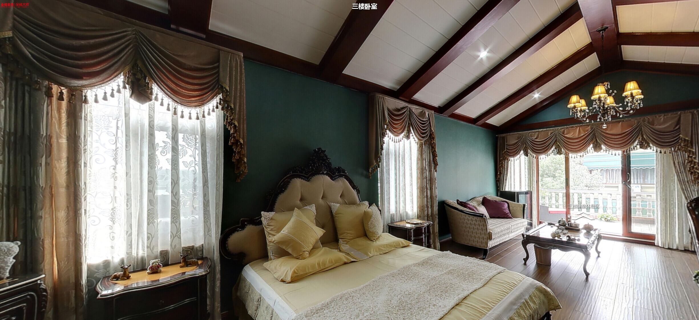 别墅 卧室图片来自贵阳金煌装饰旗舰店在联排别墅欧式风格的分享