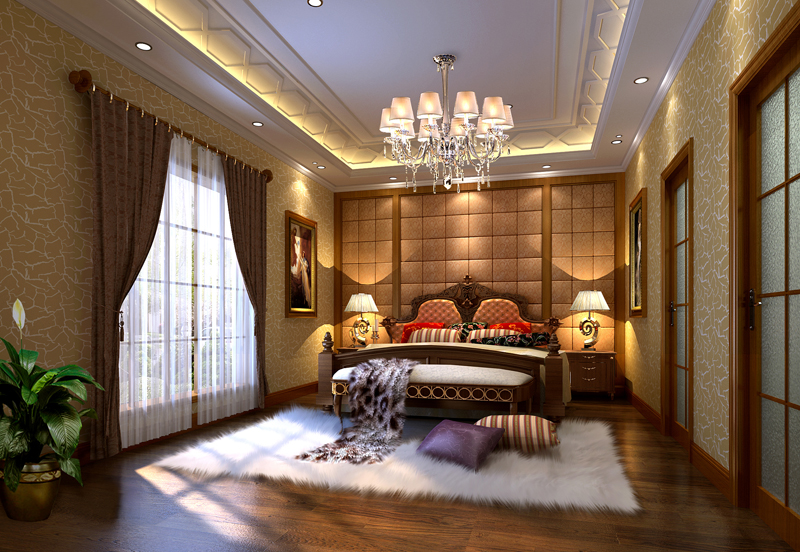 卧室图片来自贵阳大地装饰在178m²北欧风格（中天未来方舟）的分享