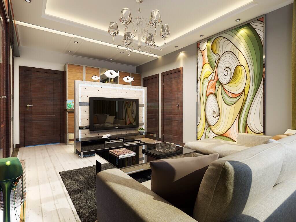 客厅图片来自实创装饰上海公司在60平咖啡色个性空间 老房改造的分享