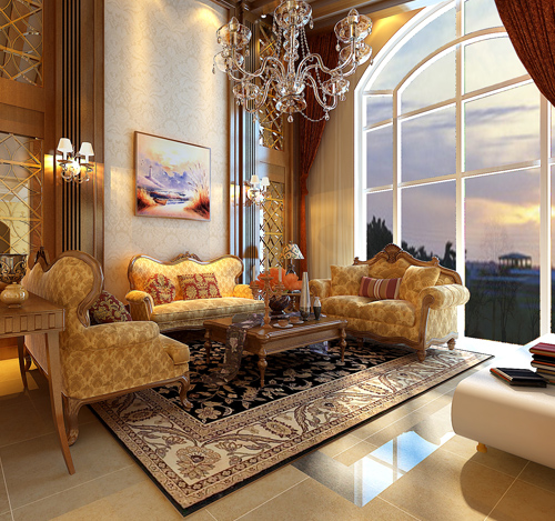欧式 客厅图片来自贵州城市人家装饰在218m²欧式风格（兴隆珠江湾畔）的分享