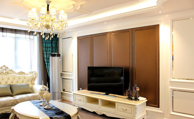 简约 欧式 混搭 四居室 白领 泰悦湾 客厅图片来自成都V2装饰在欧式的华丽温馨 150平新家的分享