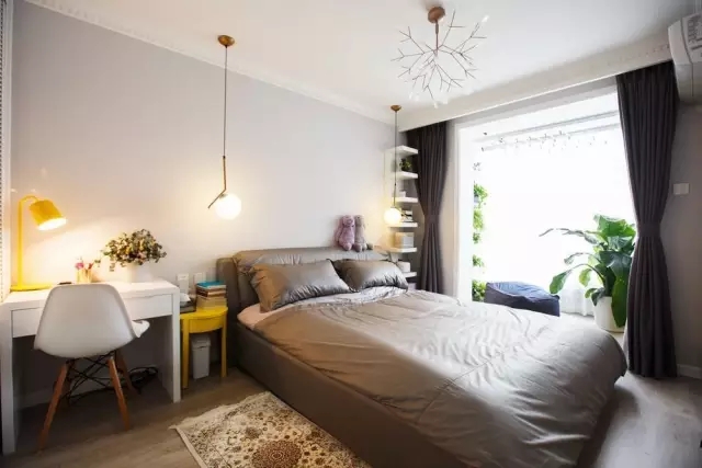 简约 一居 旧房改造 卧室图片来自实创装饰上海公司在55㎡小户型变大豪宅！的分享