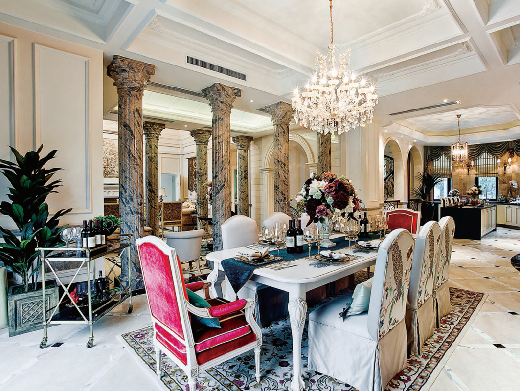 欧式 混搭 别墅 餐厅图片来自张勇高级室内设计师在凯德麓语欧式奢华效果风格案例的分享