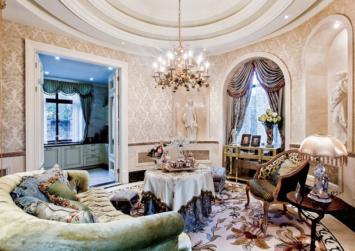 欧式 混搭 别墅 客厅图片来自张勇高级室内设计师在凯德麓语欧式奢华效果风格案例的分享