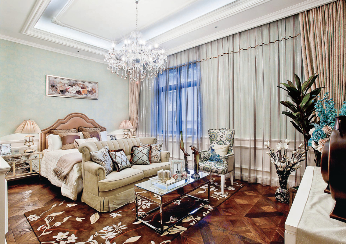 欧式 混搭 别墅 卧室图片来自张勇高级室内设计师在凯德麓语欧式奢华效果风格案例的分享