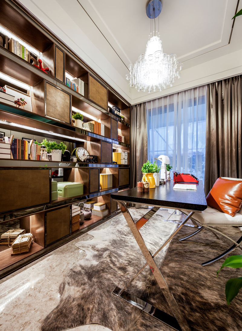 四居 简约 现代 公寓 书房图片来自张勇高级室内设计师在润枫领尚简约清新精品案例效果的分享