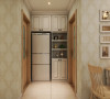 厨房、卫生间中间位置装修设计效果展示。