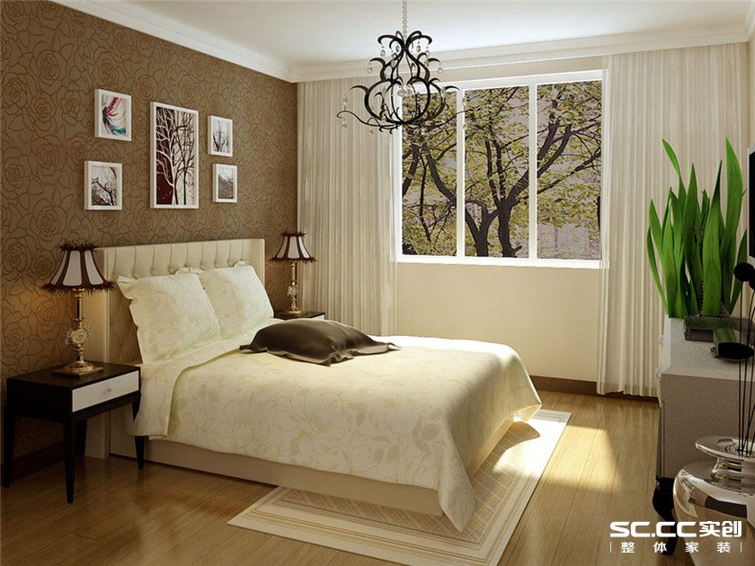 后现代风格 两居 晨光家园 80平米家居 最美效果图 卧室图片来自武汉实创装饰张娟在后现代潮流风的分享