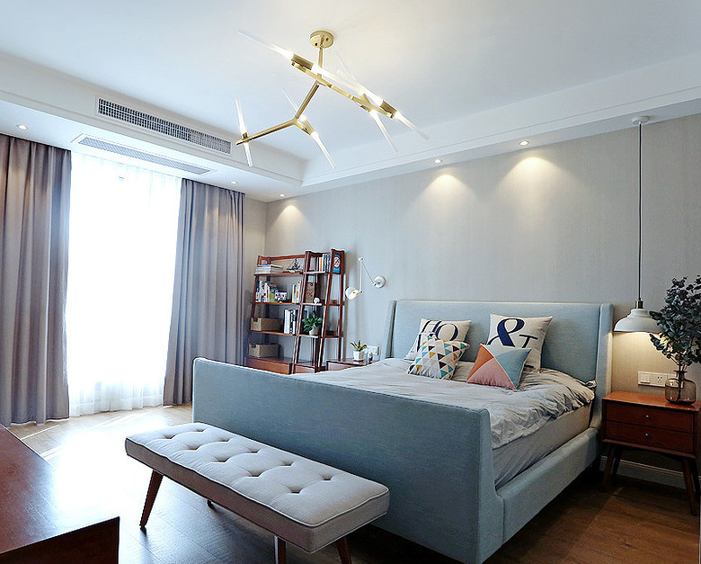 卧室图片来自家装大管家在明快简洁 170平现代淡雅舒适3居的分享