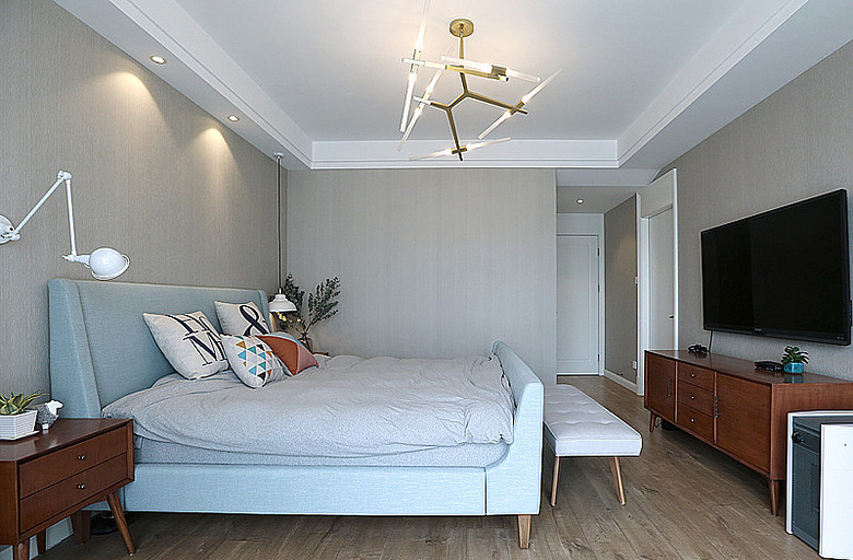 卧室图片来自家装大管家在明快简洁 170平现代淡雅舒适3居的分享