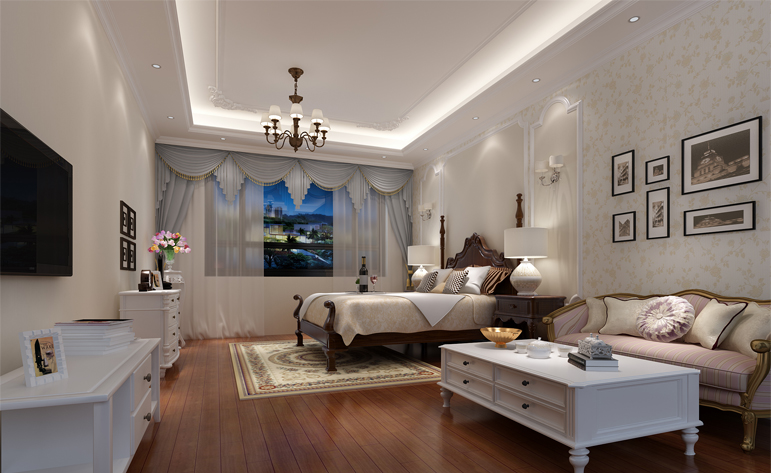 浪漫 高雅 卧室图片来自居众装饰佛山分公司在居众装饰-保利紫山的分享