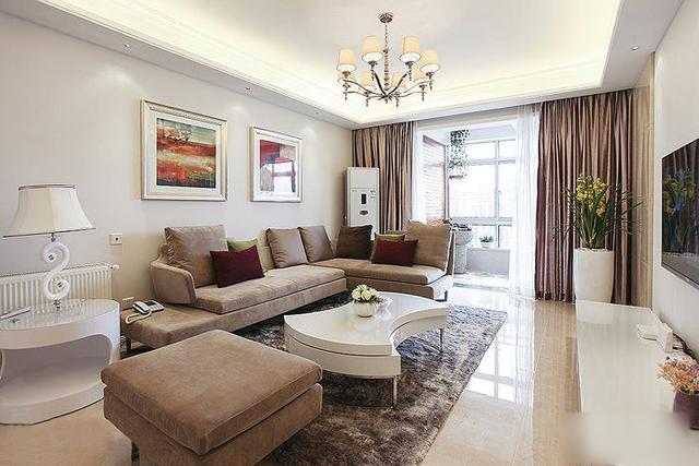 简约 三居 收纳 旧房改造 80后 124平两室 客厅图片来自上海实创-装修设计效果图在124平两室一厅 现代简约风格家的分享