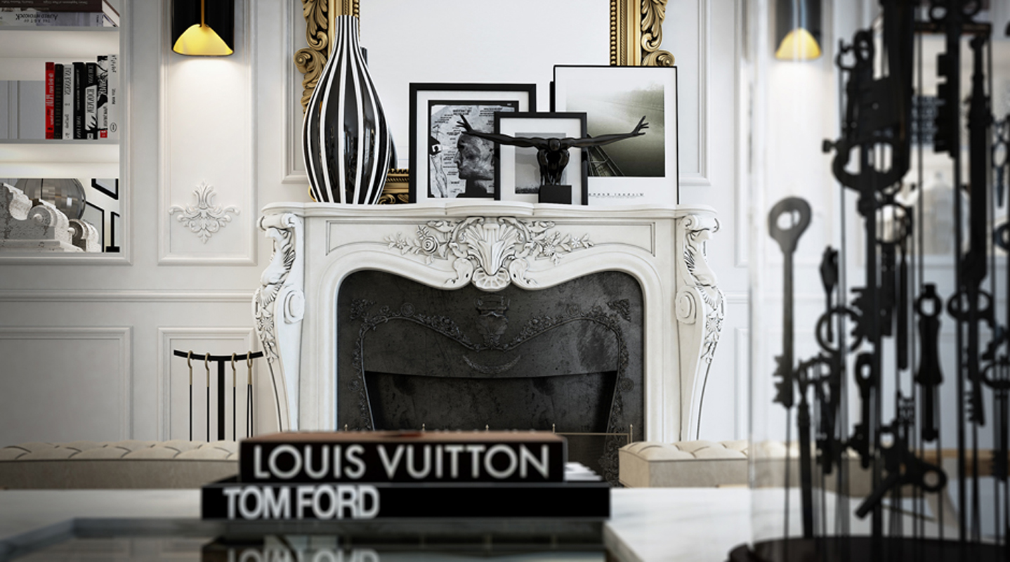 欧式 简约 混搭 三居 收纳 客厅图片来自张勇高级室内设计师在泛海国际黑白色格调欧式精品案例的分享