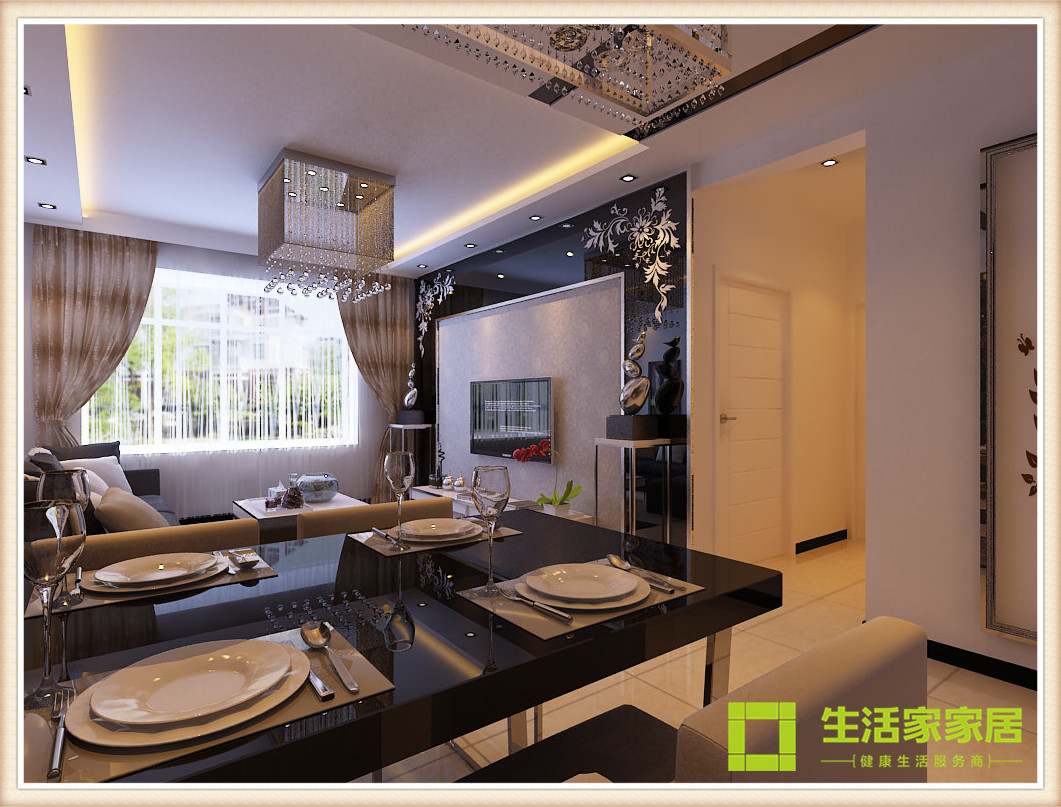 客厅图片来自天津生活家健康整体家装在金桥公园壹号简约装修效果案例的分享