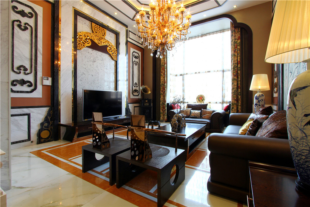 中式 四居 收纳 别墅 客厅图片来自张勇高级室内设计师在北京院子精品中式别墅设计案例的分享