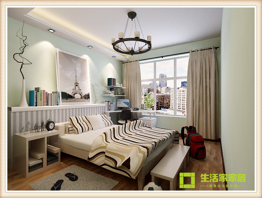 卧室图片来自天津生活家健康整体家装在依水和墅简欧装修效果的分享