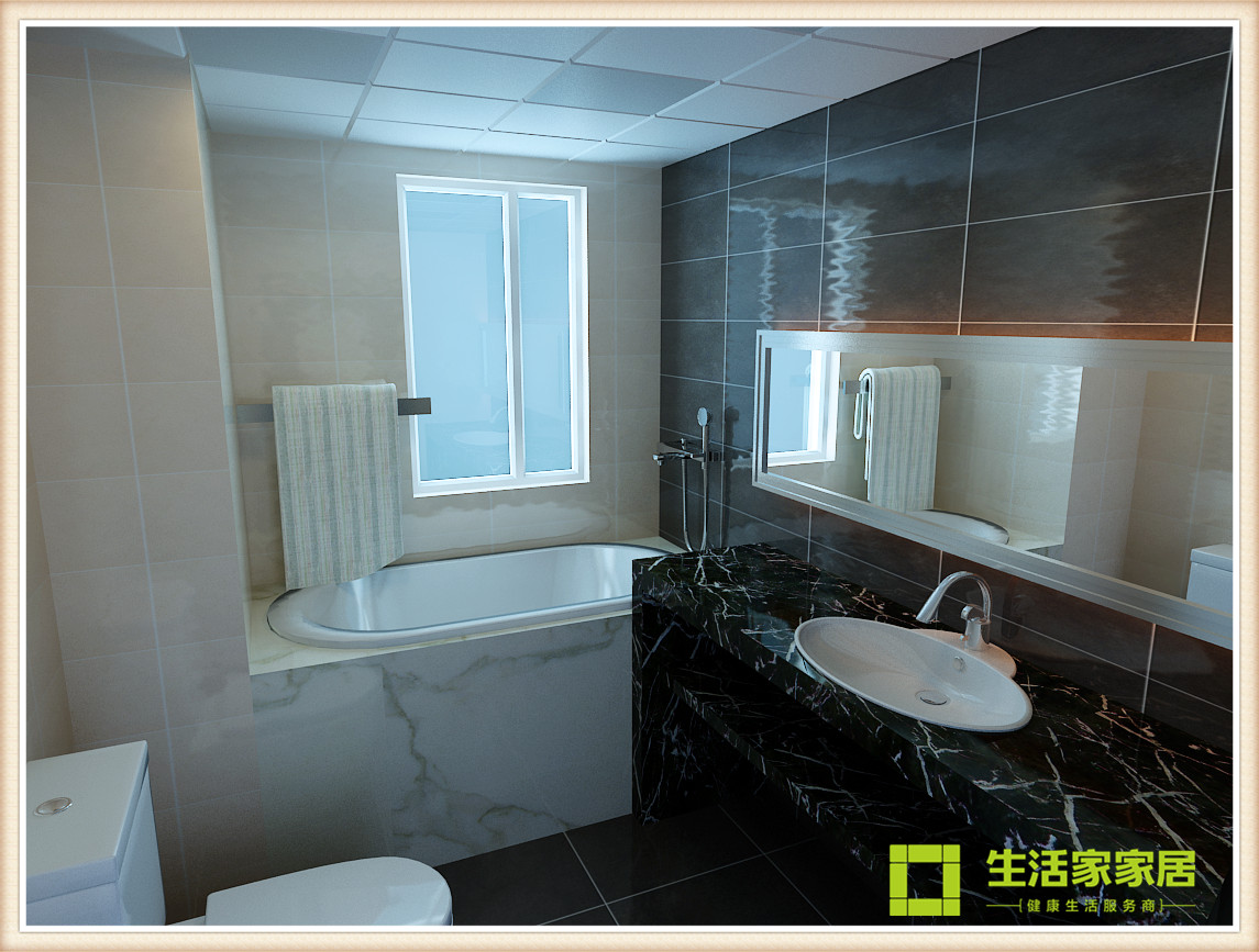 卫生间图片来自天津生活家健康整体家装在依水和墅简欧装修效果的分享