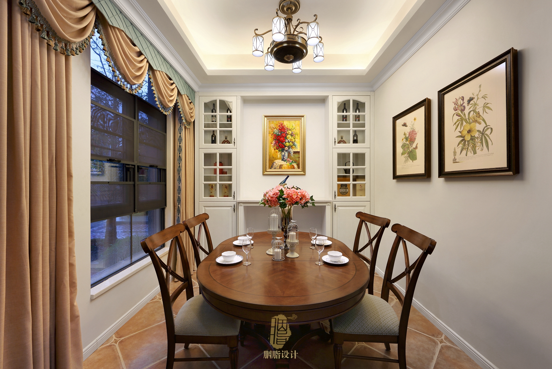 别墅 美式 奢华 胭脂设计 餐厅图片来自设计师胭脂在幸福.塞纳湾的分享